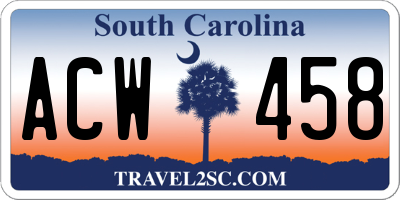 SC license plate ACW458