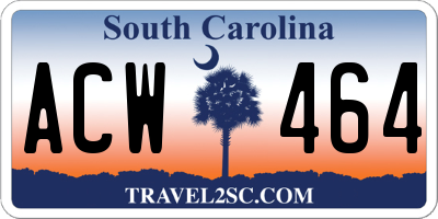 SC license plate ACW464