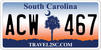 SC license plate ACW467