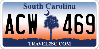 SC license plate ACW469