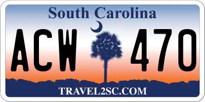SC license plate ACW470