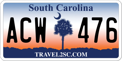 SC license plate ACW476