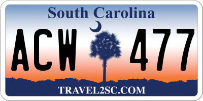 SC license plate ACW477