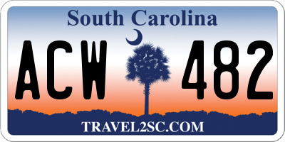SC license plate ACW482