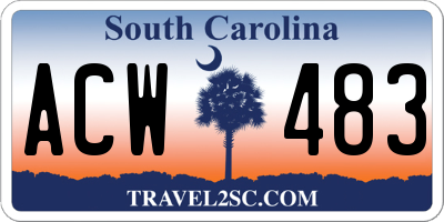 SC license plate ACW483