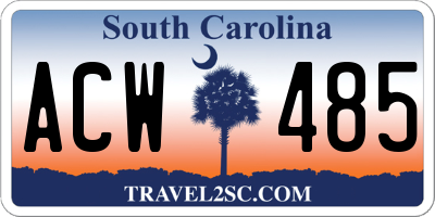 SC license plate ACW485