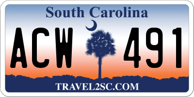 SC license plate ACW491