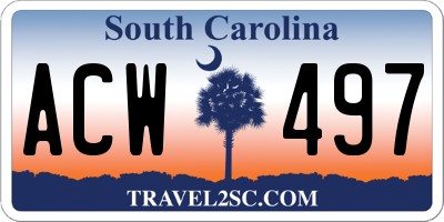SC license plate ACW497