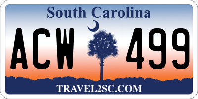 SC license plate ACW499