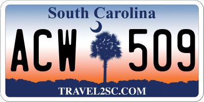 SC license plate ACW509
