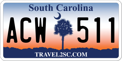SC license plate ACW511