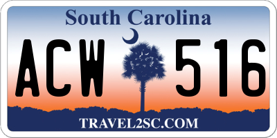 SC license plate ACW516