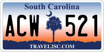 SC license plate ACW521