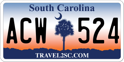 SC license plate ACW524