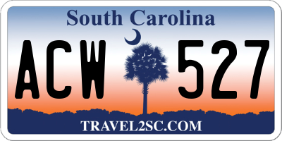 SC license plate ACW527