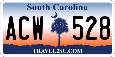 SC license plate ACW528