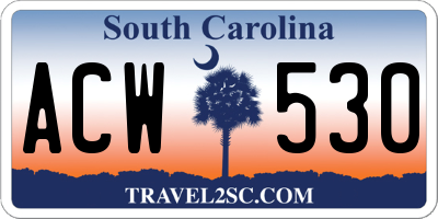SC license plate ACW530
