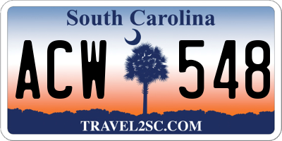 SC license plate ACW548