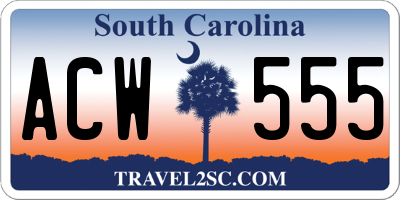 SC license plate ACW555