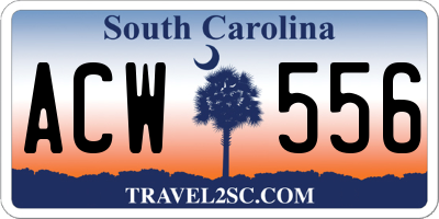 SC license plate ACW556