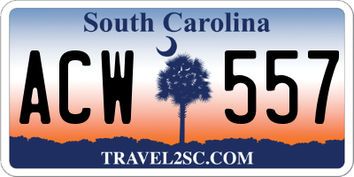SC license plate ACW557