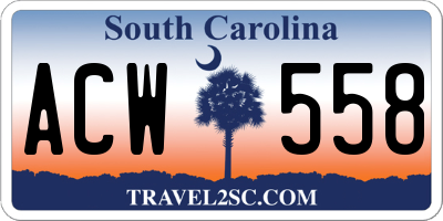 SC license plate ACW558