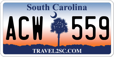 SC license plate ACW559