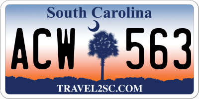 SC license plate ACW563