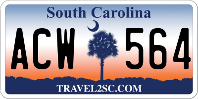 SC license plate ACW564
