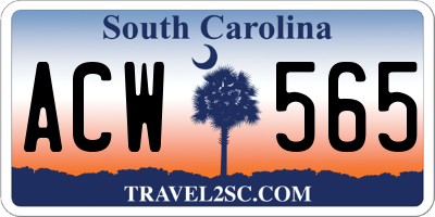 SC license plate ACW565