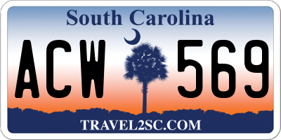 SC license plate ACW569