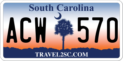 SC license plate ACW570