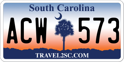 SC license plate ACW573