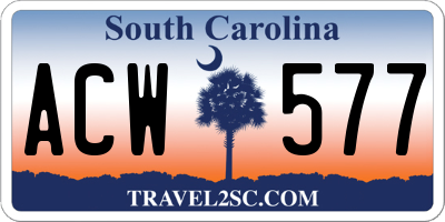 SC license plate ACW577