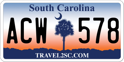 SC license plate ACW578