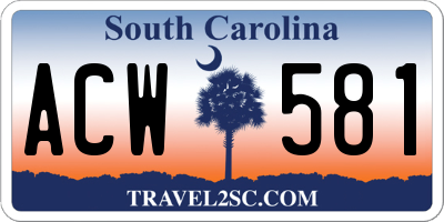 SC license plate ACW581