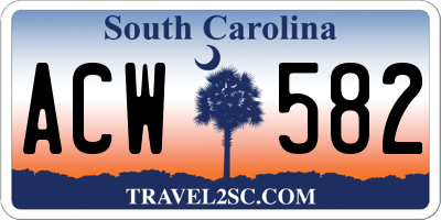 SC license plate ACW582