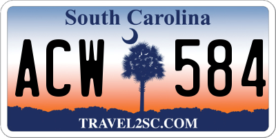 SC license plate ACW584