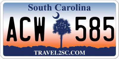 SC license plate ACW585