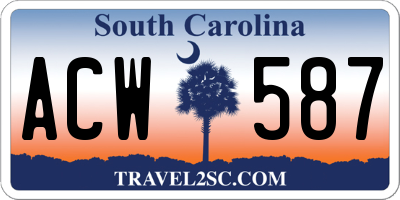 SC license plate ACW587