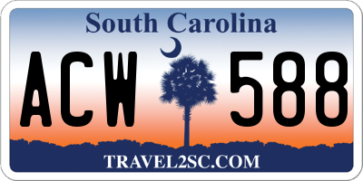 SC license plate ACW588
