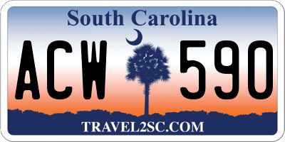 SC license plate ACW590