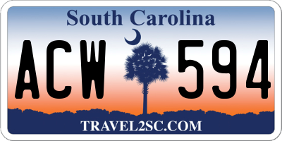 SC license plate ACW594