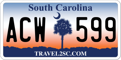 SC license plate ACW599