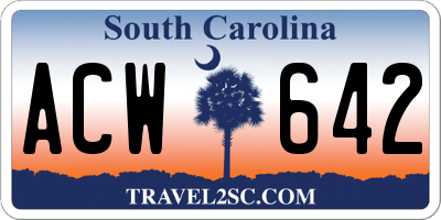 SC license plate ACW642