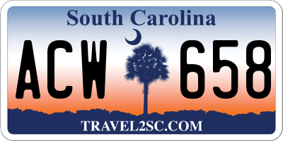SC license plate ACW658