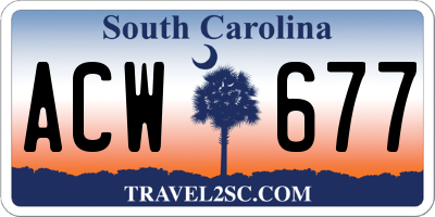 SC license plate ACW677