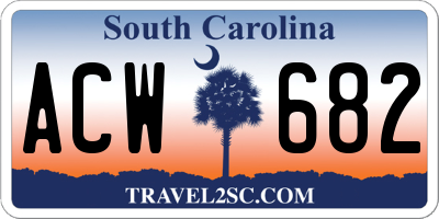 SC license plate ACW682