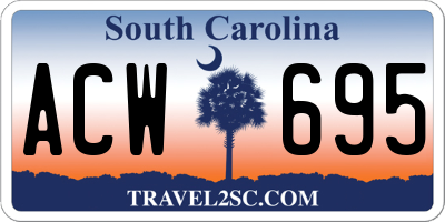 SC license plate ACW695