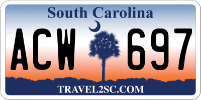 SC license plate ACW697